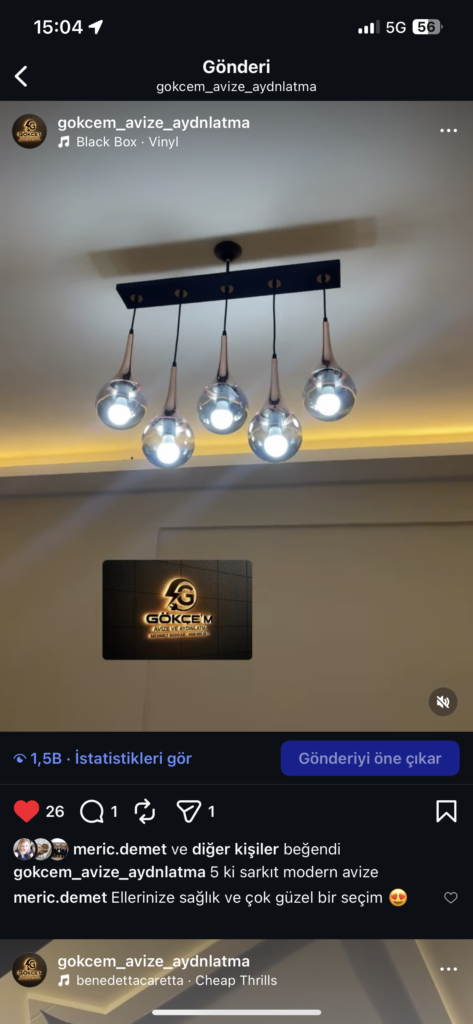 5li sarılı bakır avize